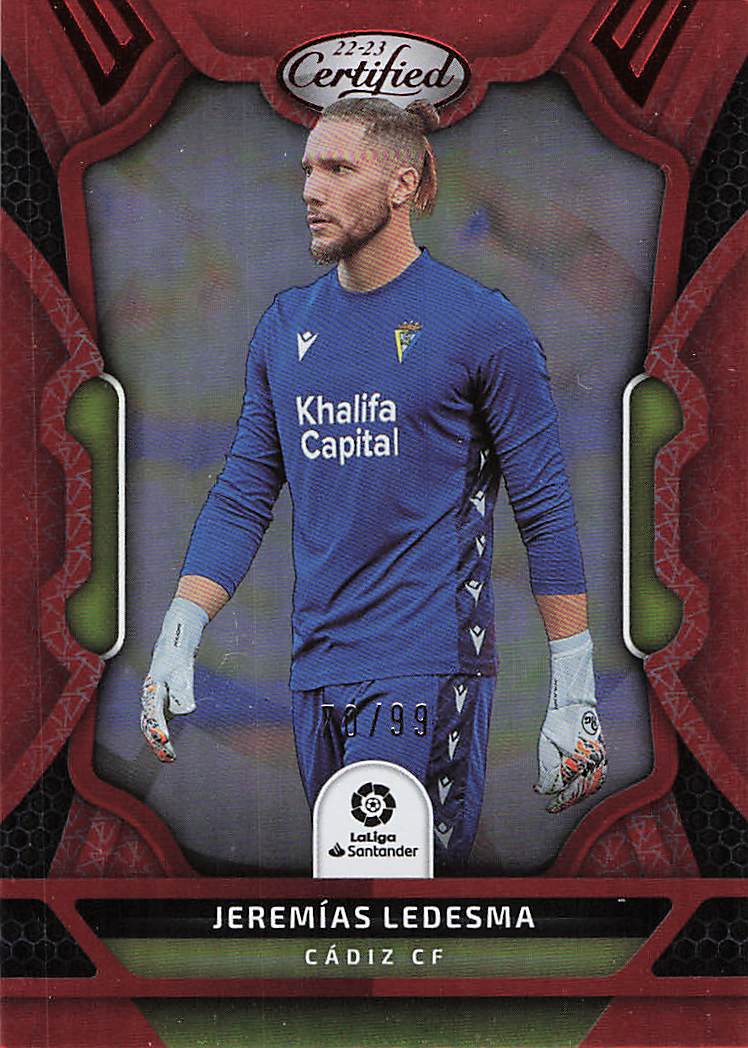 Jeremias Ledesma Cadiz CF #/99 2022-23 Panini Chronicles La Liga Mirror Red