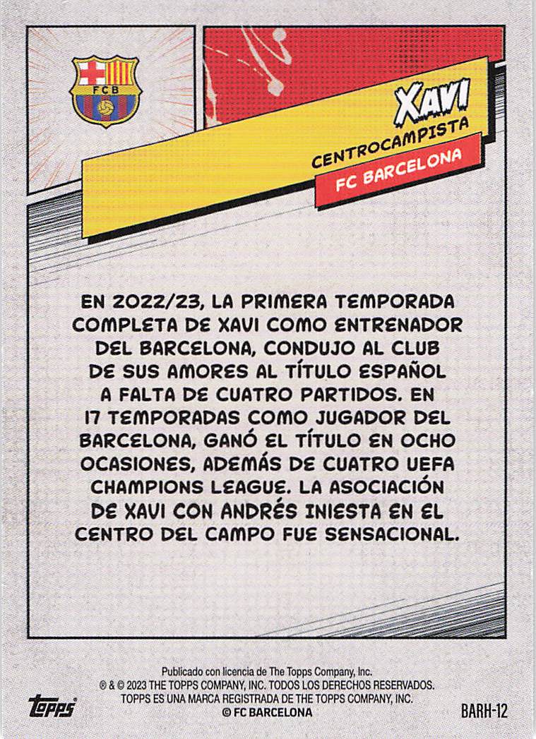 Xavi FC Barcelona 2023-24 Topps FC Barcelona Fan Set