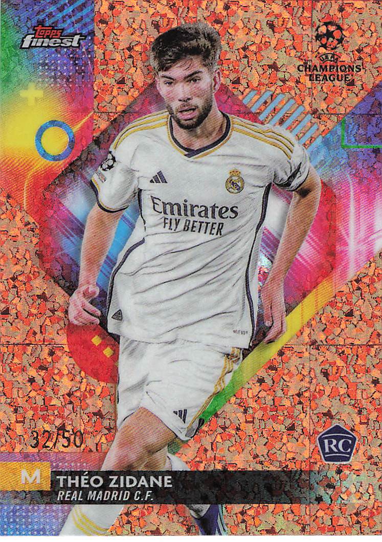 Théo Zidane Real Madrid CF #/50 2023-24 Finest UEFA Club Competitions Rookie