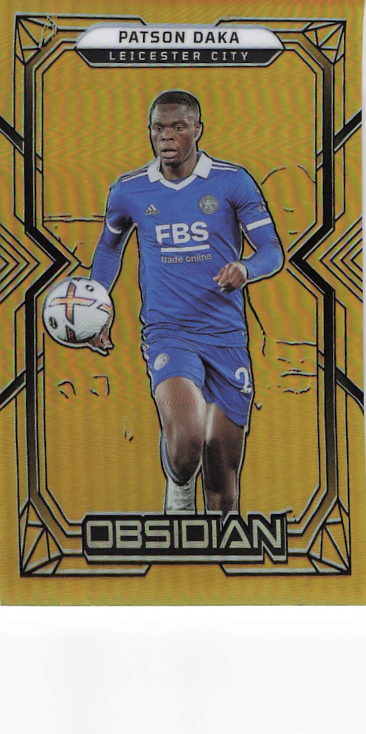 Patson Daka Leicester City #/10 2022-23 Panini Obsidian