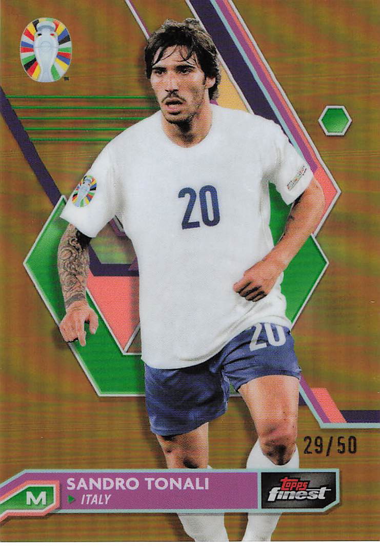 Sandro Tonali Italy #/50 2023 Finest Road to UEFA EURO 2024