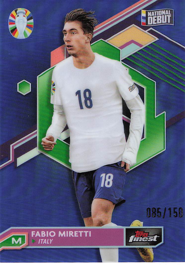 Fabio Miretti Italy #/150 2023 Finest Road to UEFA EURO 2024