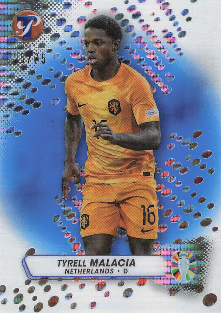 Tyrell Malacia Netherlands #/75 2023 Topps Pristine Road To Euro 2024