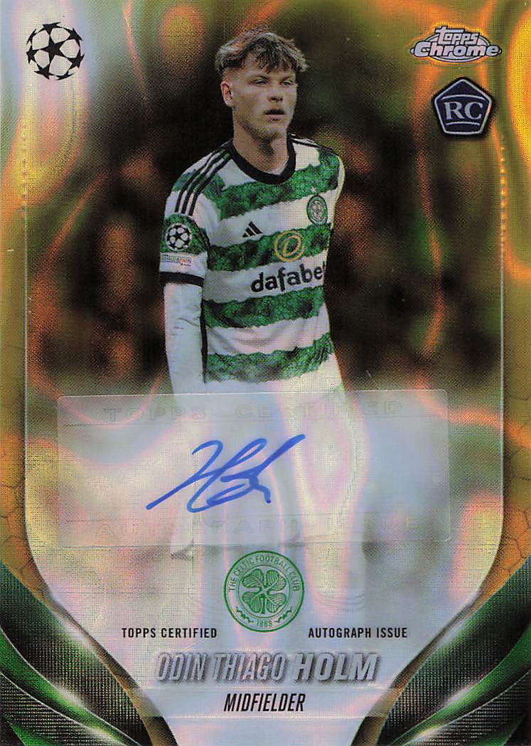 Odin Thiago Holm Celtic 2023-24 Topps Chrome UEFA Club Competitions Auto