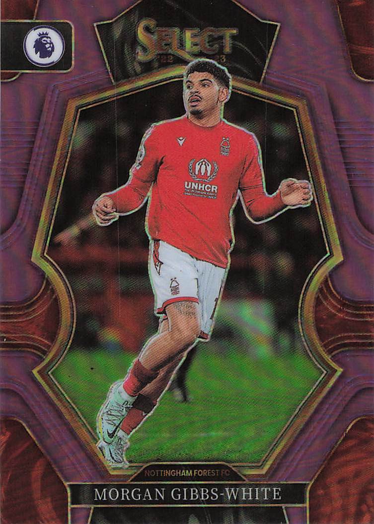 Morgan Gibbs-White Nottingham Forest #/135 2022-23 Panini Select Premier League