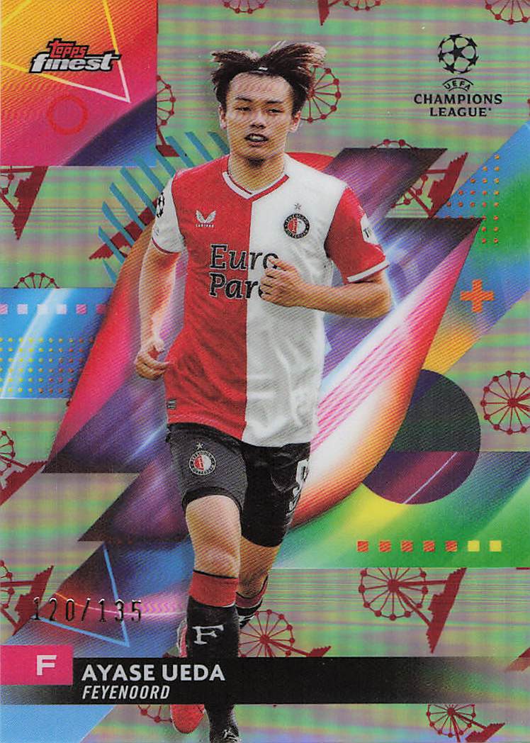 Ayase Ueda Feyenoord #/135 2023-24 Finest UEFA Club Competitions