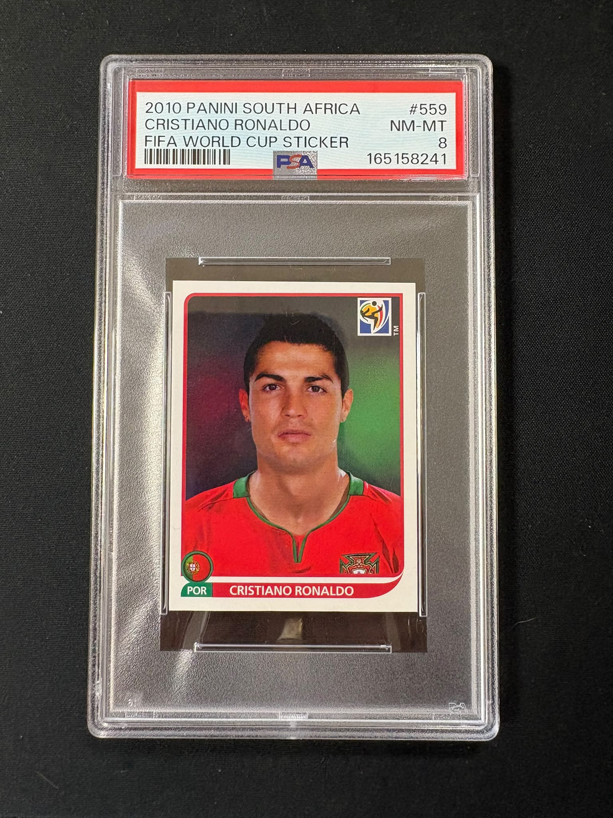 Cristiano Ronaldo - 2010 Panini World Cup Sticker PSA 8 (165158241)