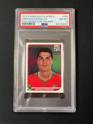 Cristiano Ronaldo - 2010 Panini World Cup Sticker PSA 8 (165158241)