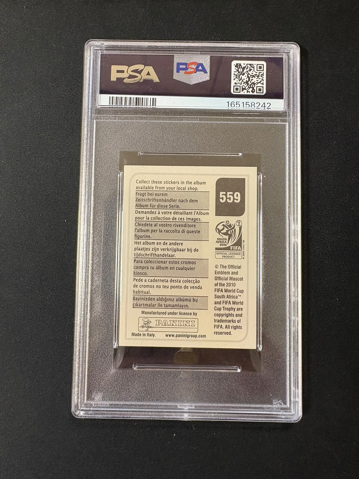 Cristiano Ronaldo - 2010 Panini World Cup Sticker PSA 8 (165158242)