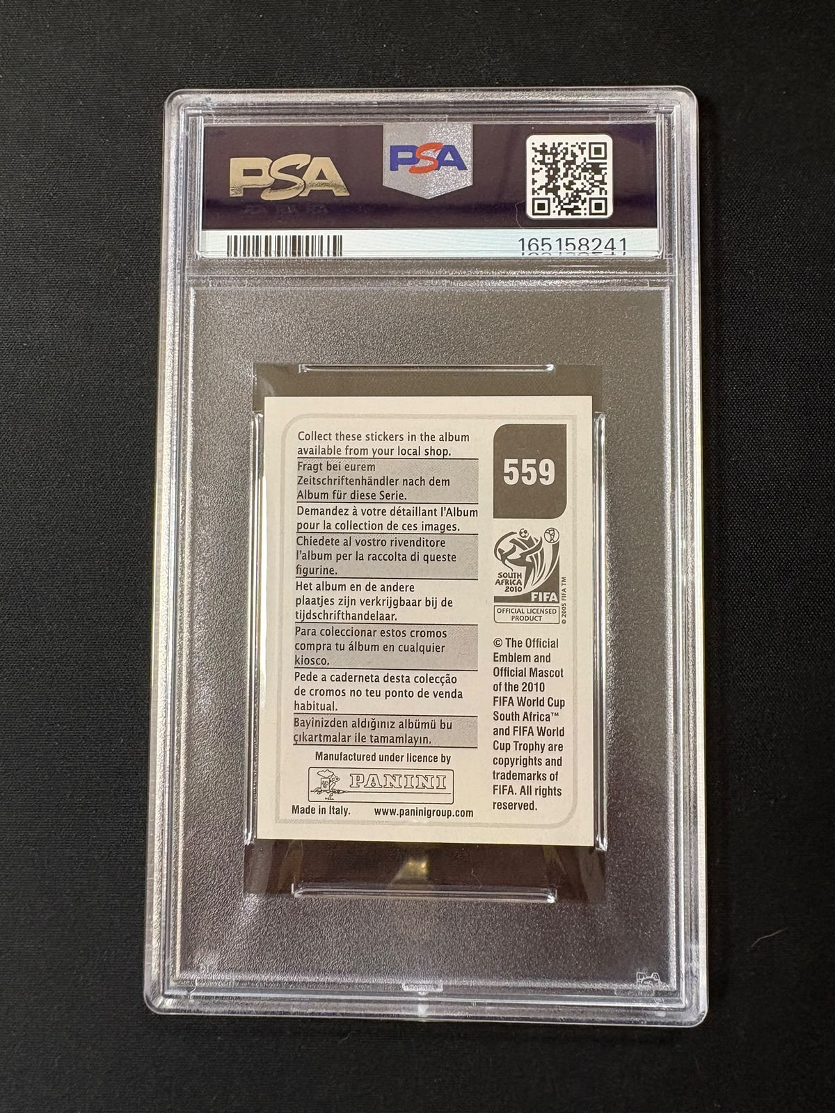 Cristiano Ronaldo - 2010 Panini World Cup Sticker PSA 8 (165158241)