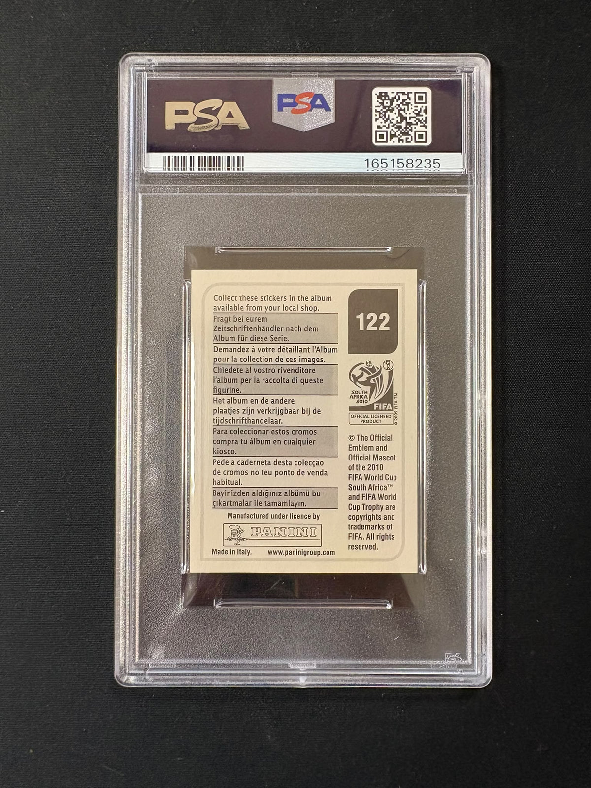 Lionel Messi - 2010 Panini World Cup Sticker PSA 8 (165158235)