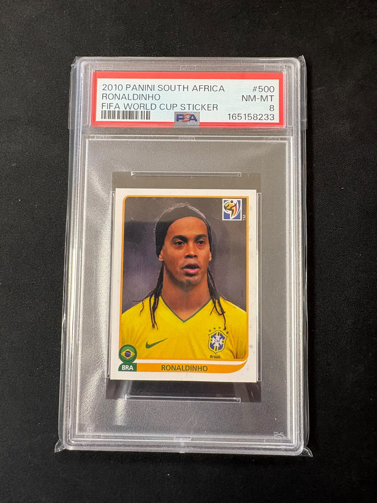 Ronaldinho - 2010 Panini World Cup Sticker PSA 8