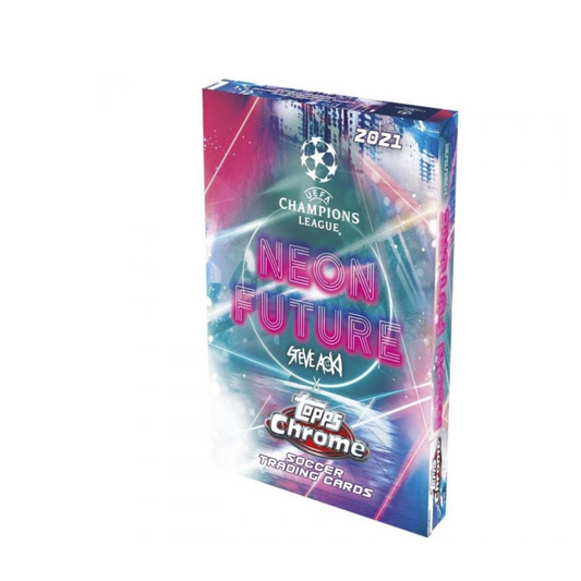 2020-21 Topps UEFA Champions League Chrome Steve Aoki X Neon Futures Soccer Hobby Box