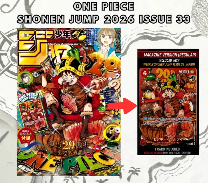 Shonen Jump 2026 Magazine + Monkey D. Luffy P-159 Promo Japans | One Piece
