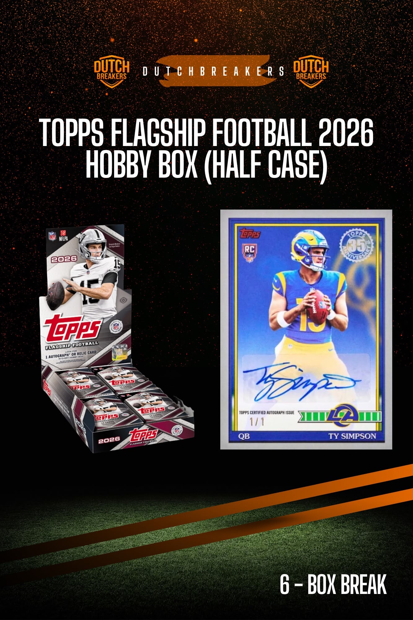 2026 Topps Flagship Football - Hobby Box 6x (HALF CASE) #219