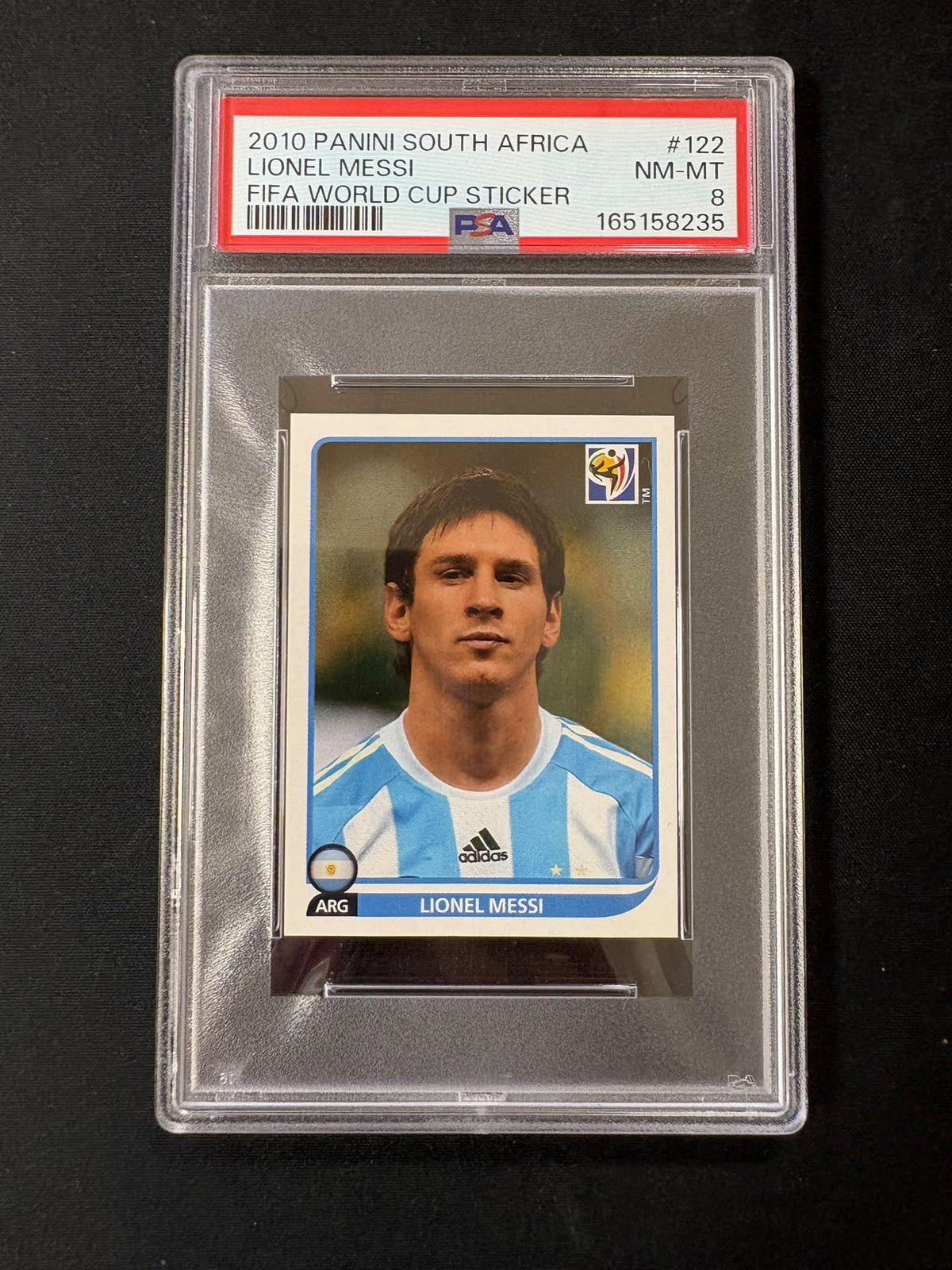Lionel Messi - 2010 Panini World Cup Sticker PSA 8 (165158235)
