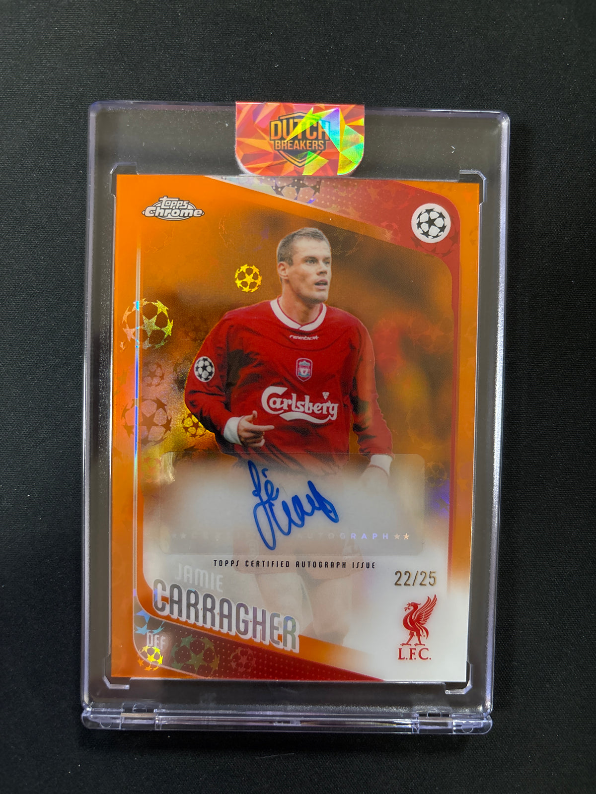 Jamie Carragher - 2025-26 Topps Chrome logofractor autograph /25