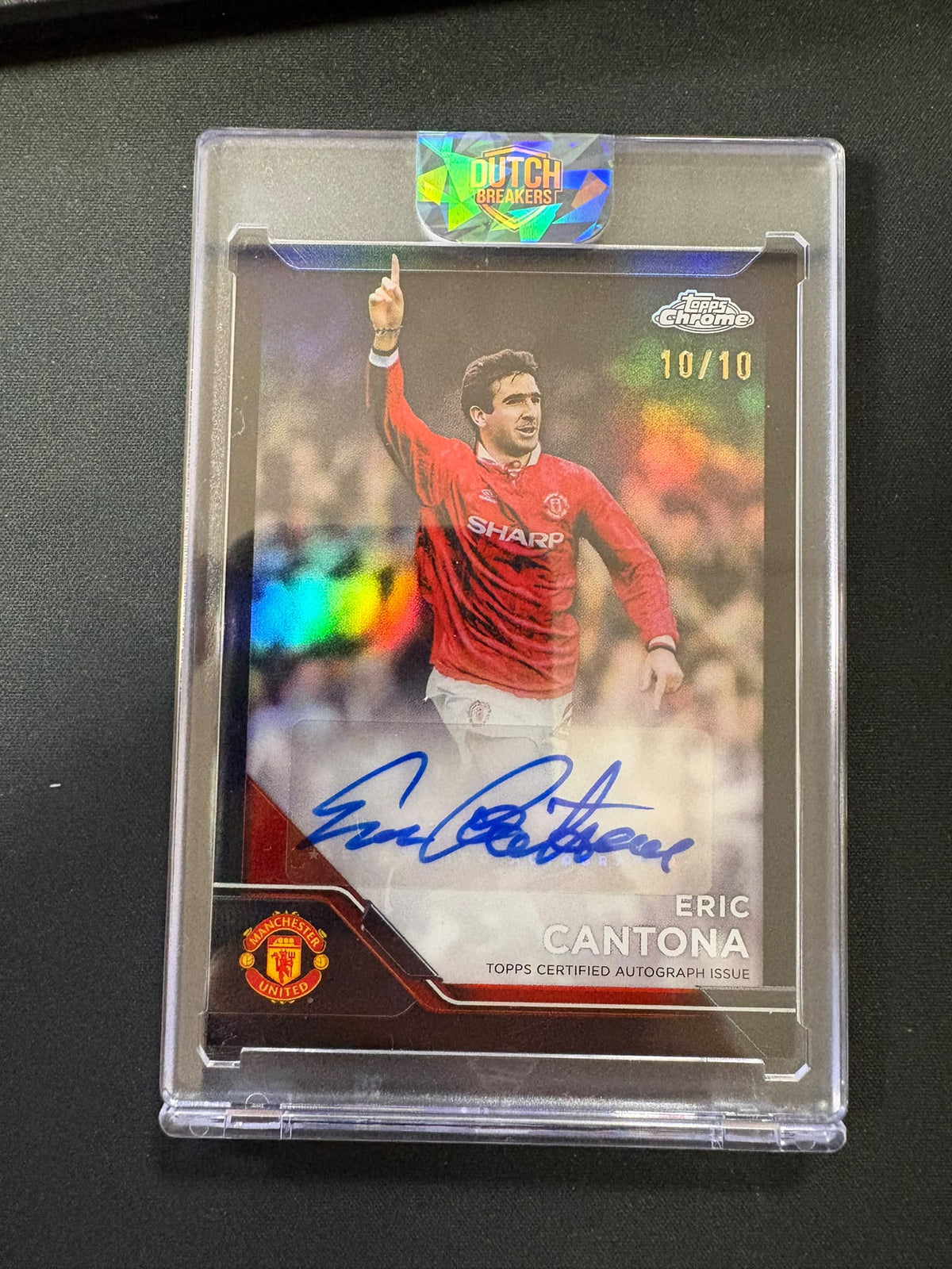 Eric Cantona - 2024-25 Topps Chrome Manchester United Deluxe Autograph /10