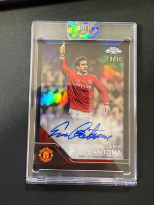 Eric Cantona - 2024-25 Topps Chrome Manchester United Deluxe Autograph /10