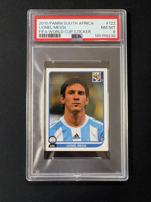 Lionel Messi - 2010 Panini World Cup Sticker PSA 8 (165158236)