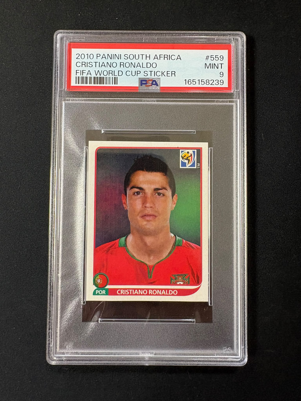 Cristiano Ronaldo - 2010 Panini World Cup Sticker PSA 9
