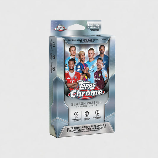 2025-26 Topps Chrome UEFA Club Competitions Soccer Hanger Box
